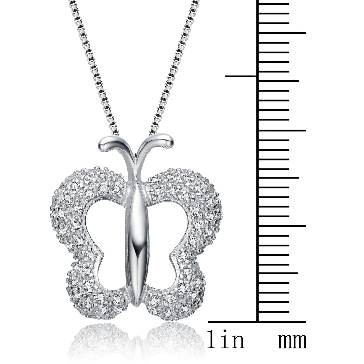 Collette Z Sterling Silver Beautiful Silver Butterfly Pendant