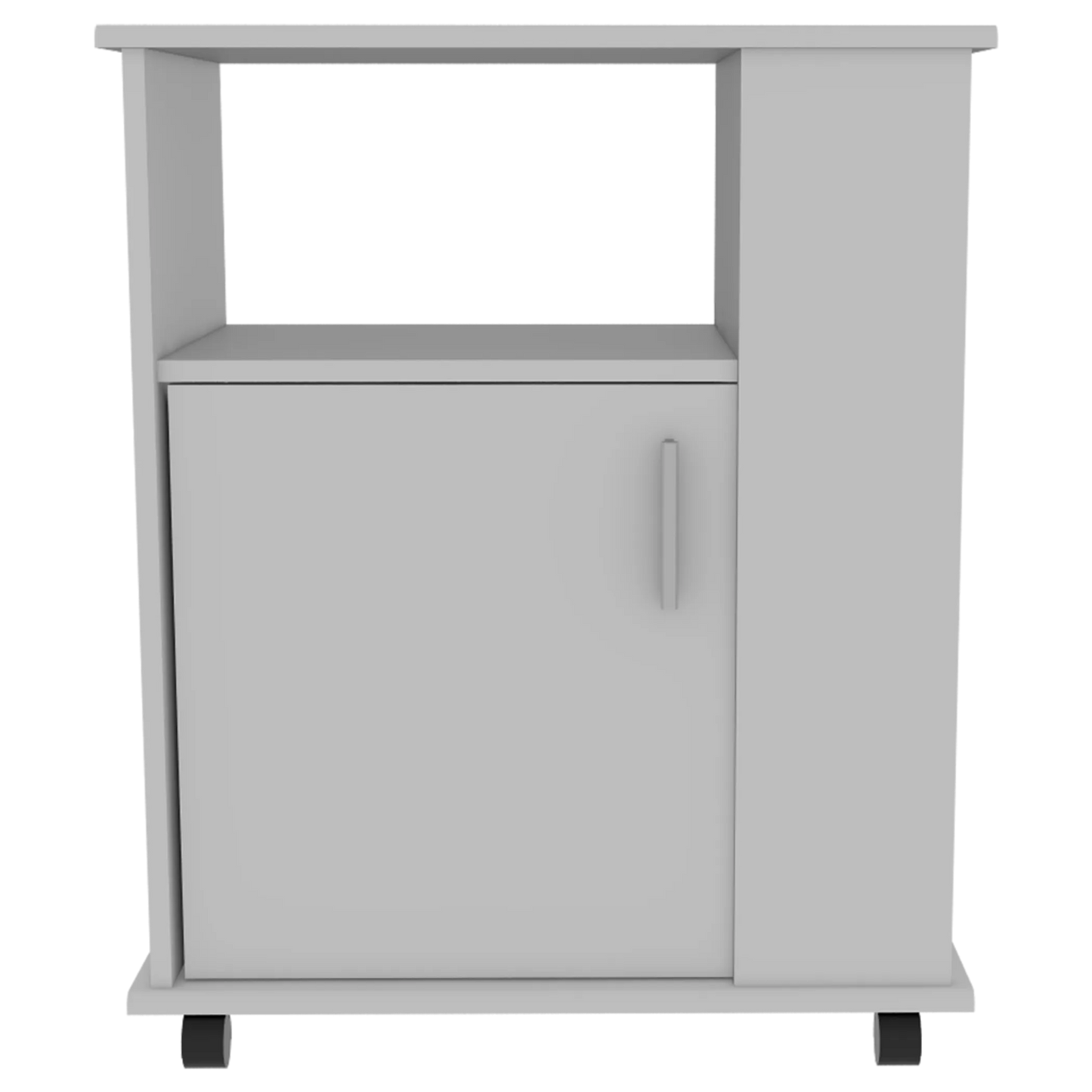 Kitchen Service Cart, Three Side Shelves, Two Interior Shelves