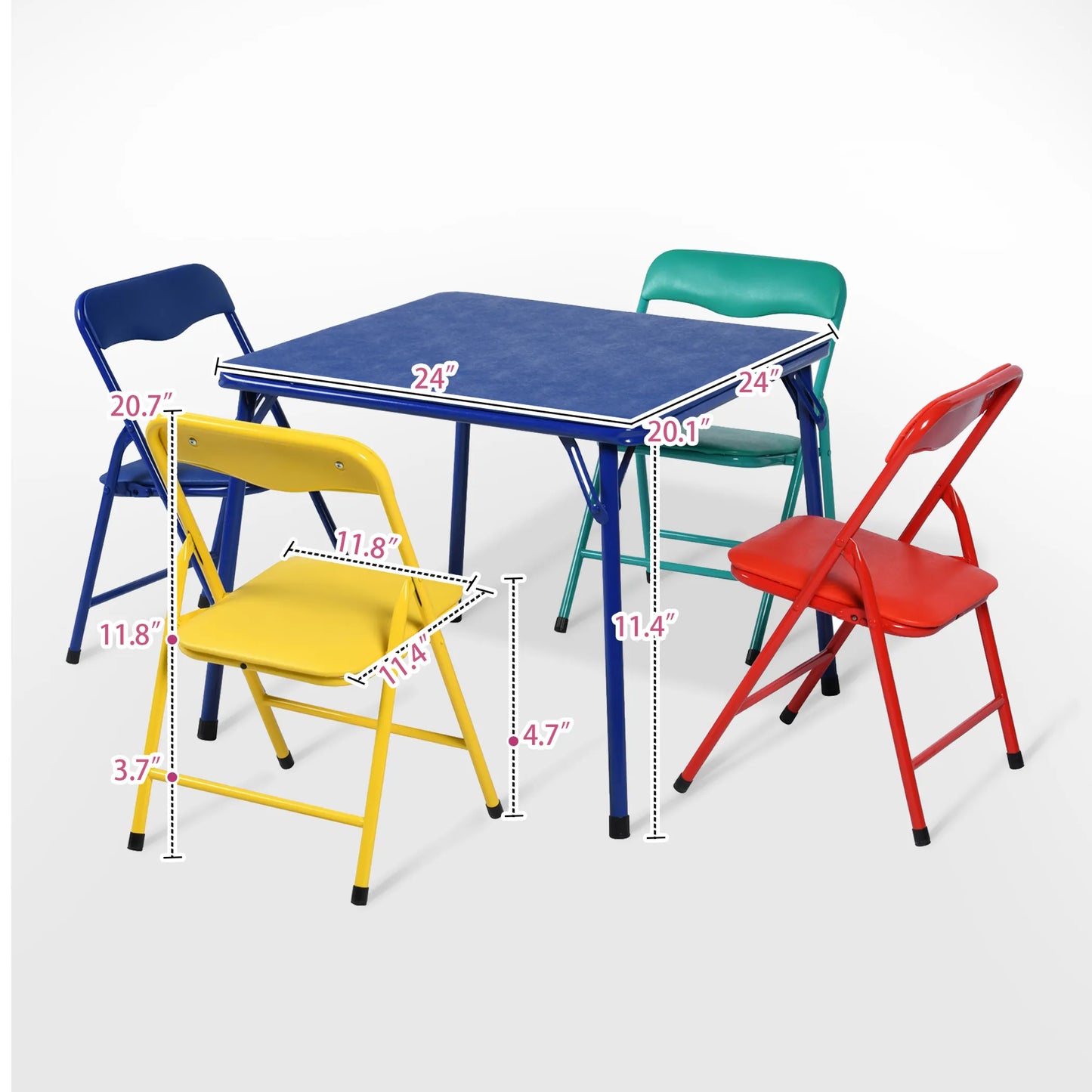 PVC Veneer Steel Square Furniture Set