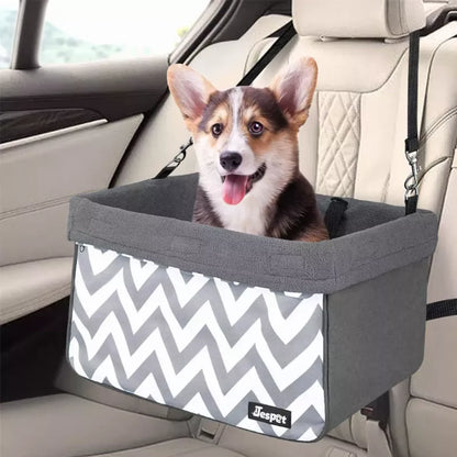 JESPET & GOOPAWS Dog Booster Seats for Cars, Portable Dog Car Seat Travel Carrier with Seat Belt