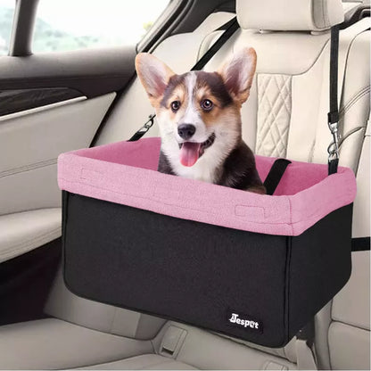 JESPET & GOOPAWS Dog Booster Seats for Cars, Portable Dog Car Seat Travel Carrier with Seat Belt