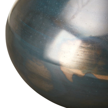 Blue and Bronze Decorative Glass Vases 3-piece set