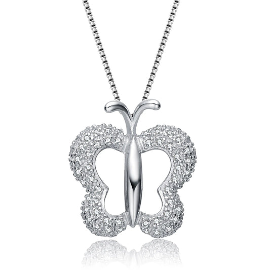 Collette Z Sterling Silver Beautiful Silver Butterfly Pendant