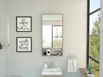 Mariana Medicine Cabinet, One External Shelf, Single Mirror Door