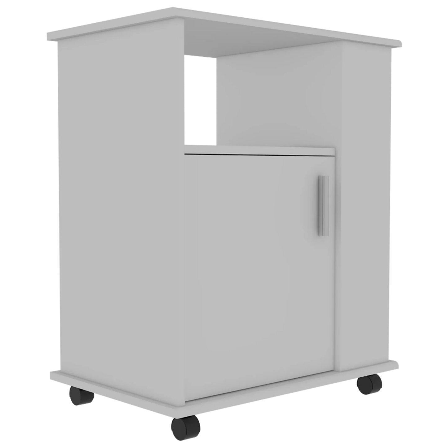 Kitchen Service Cart, Three Side  Shelves, Two Interior Shelves