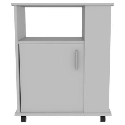 Kitchen Service Cart, Three Side  Shelves, Two Interior Shelves