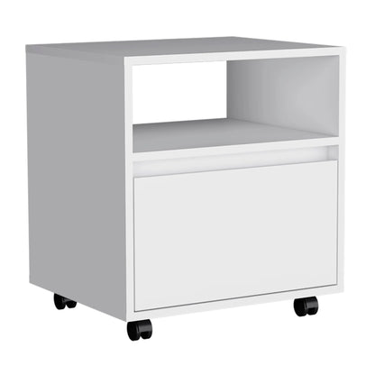 Austin Nightstand, Casters, Single Drawer
