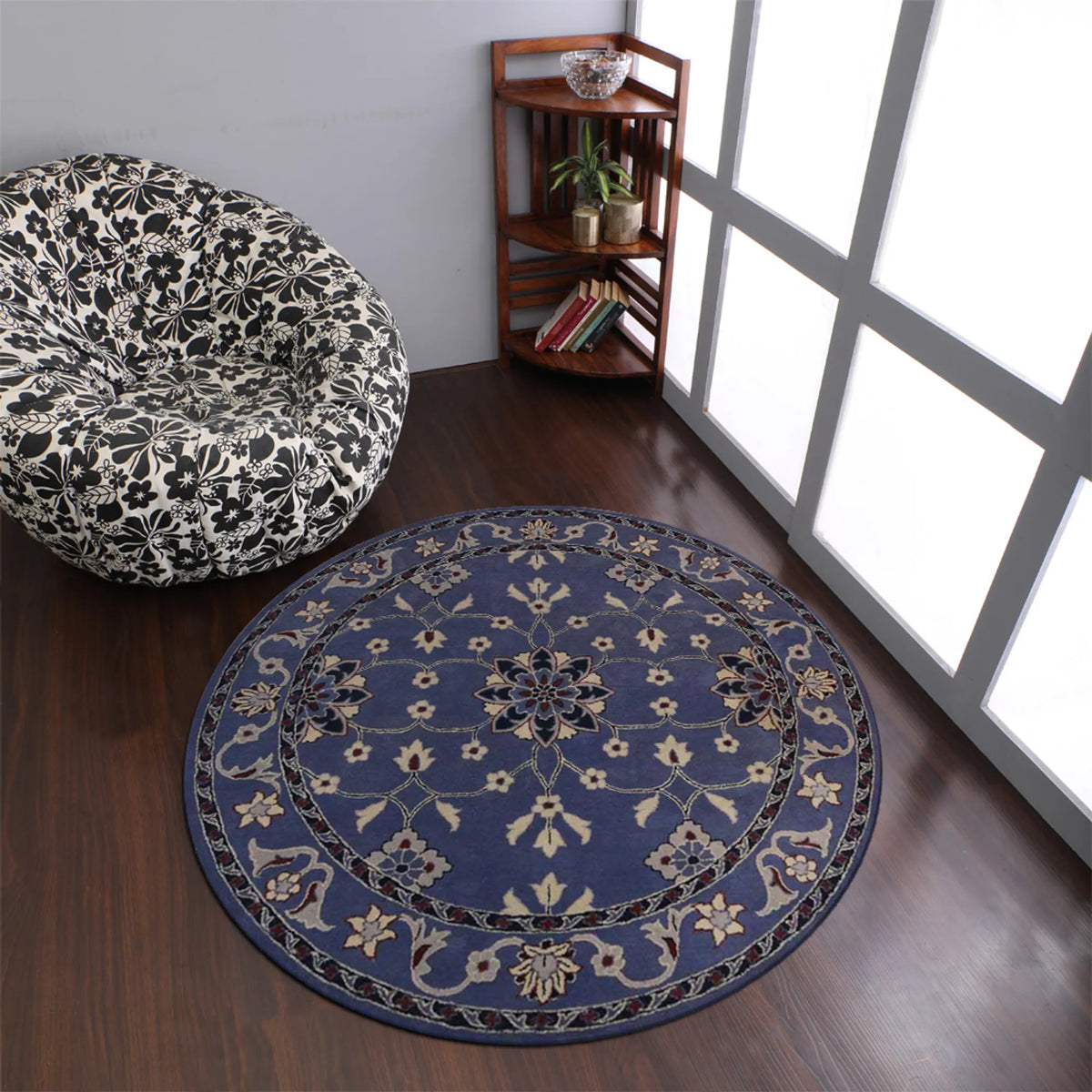 Rugsotic Carpets Hand Tufted Wool Round Area Rug Oriental