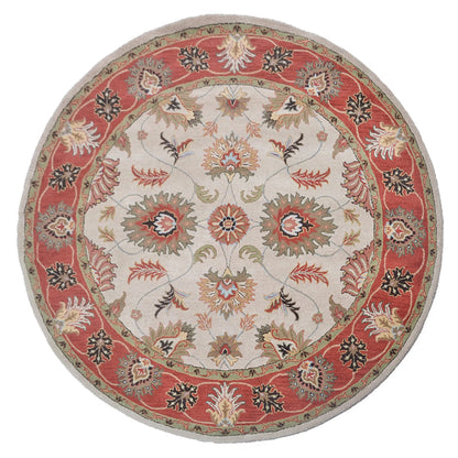 Rugsotic Carpets Hand Tufted Wool Round Area Rug Oriental