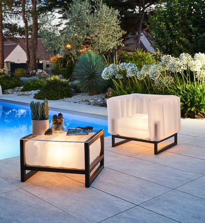 YOMI ARMCHAIR EKO WITH LIGHTING ALUMINIUM Frame