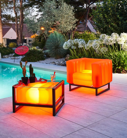 YOMI ARMCHAIR EKO WITH LIGHTING ALUMINIUM Frame