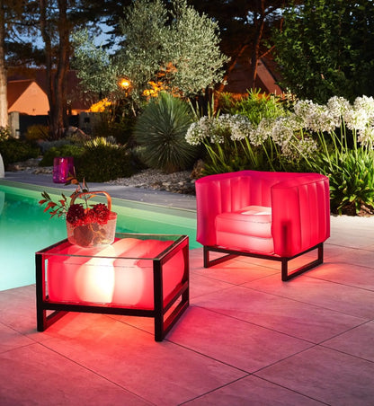 YOMI ARMCHAIR EKO WITH LIGHTING ALUMINIUM Frame