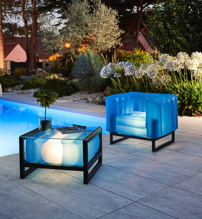 YOMI ARMCHAIR EKO WITH LIGHTING ALUMINIUM Frame