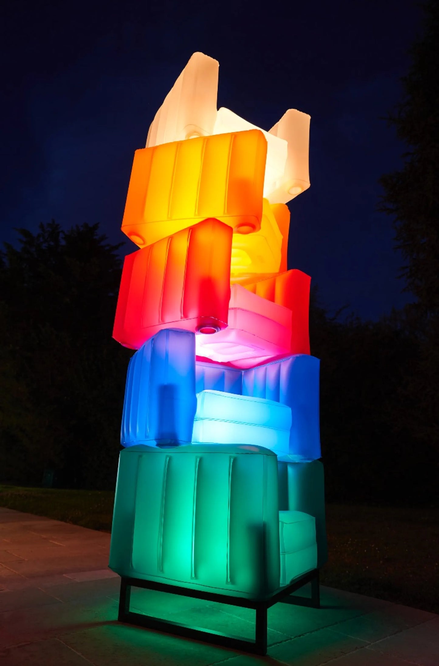 YOMI ARMCHAIR EKO WITH LIGHTING ALUMINIUM Frame
