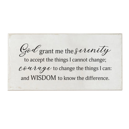 Wall Tile Serenity Prayer White