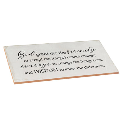 Wall Tile Serenity Prayer White