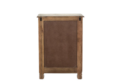 30" White Solid Wood Distressed One Drawer Nightstand