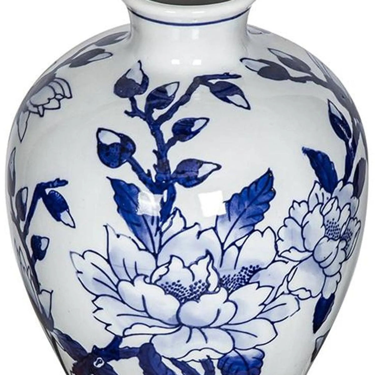 Floral Round Porcelain Table Vase