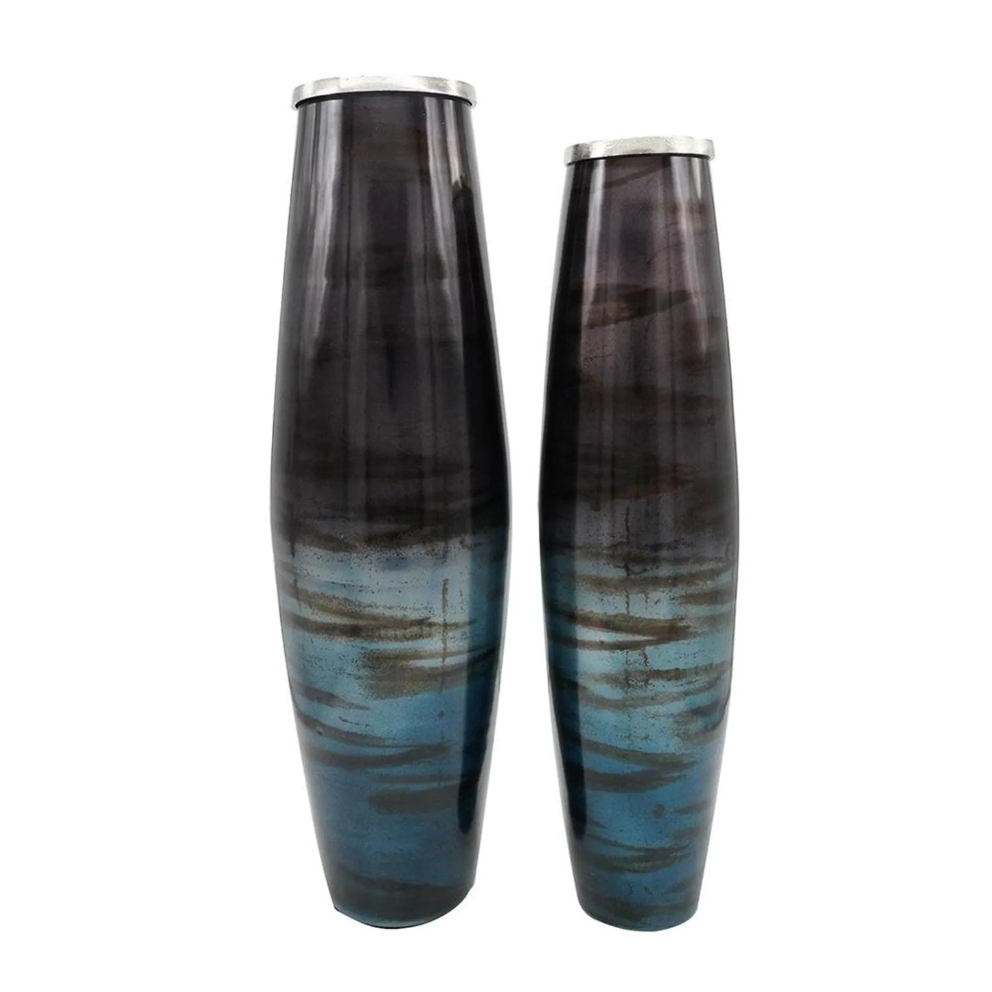 Abstract Glass Cylinder Floor Vases