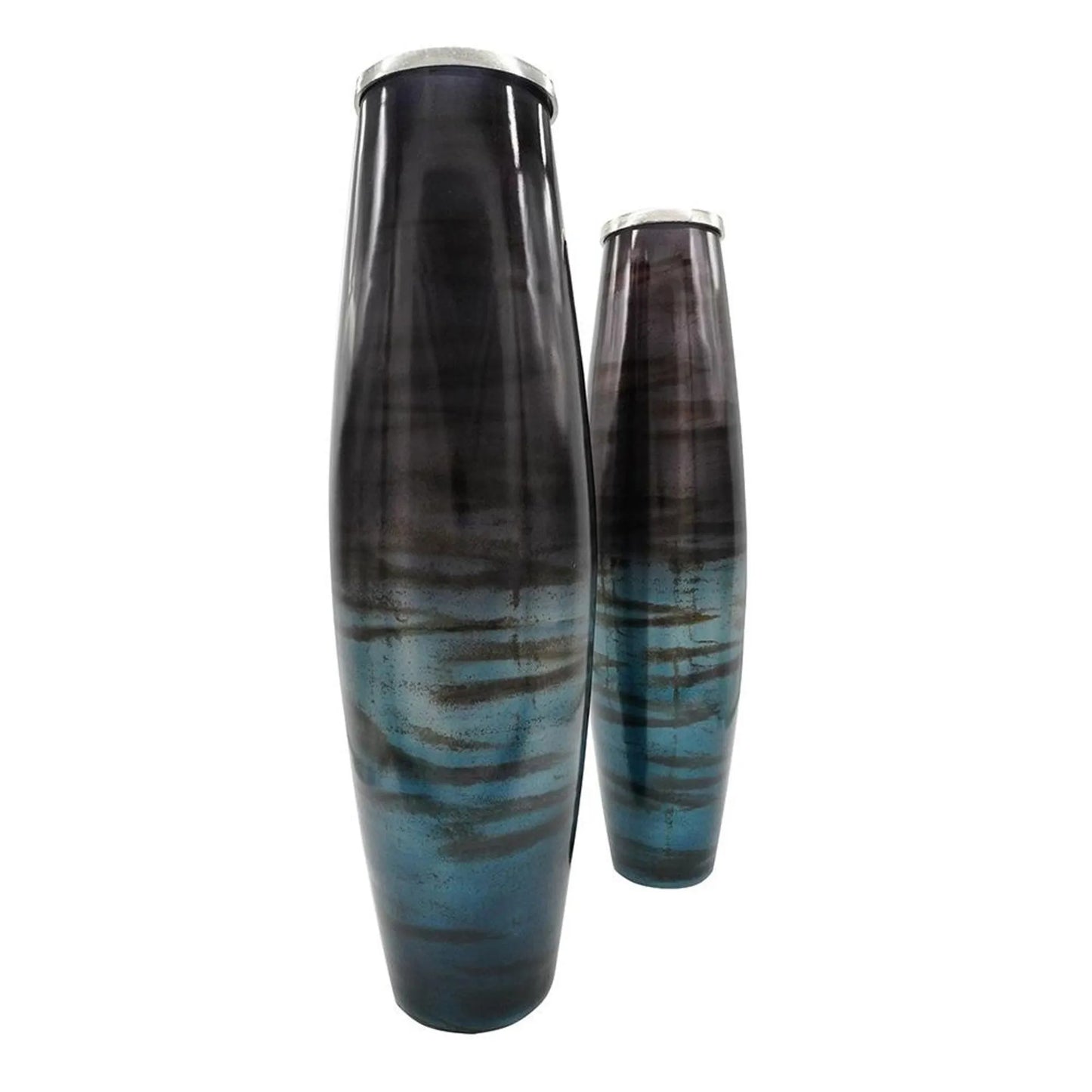 Abstract Glass Cylinder Floor Vases