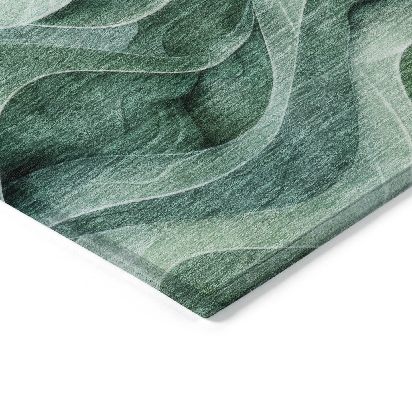 10' X 14' Teal Blue Abstract Washable Indoor Outdoor Area Rug