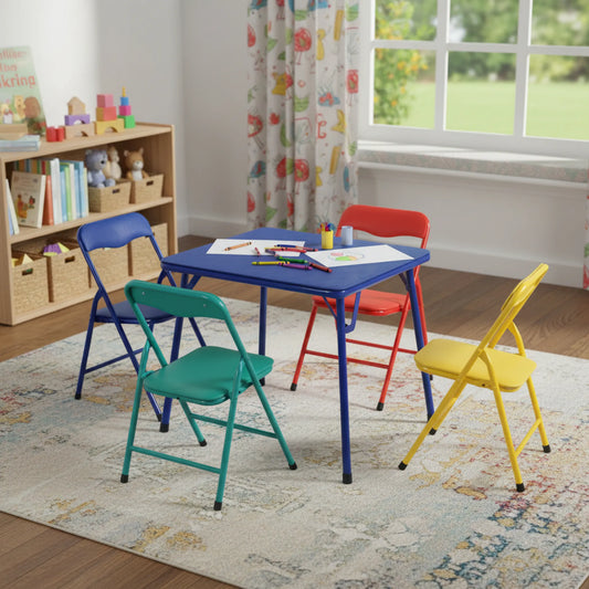 PVC Veneer Steel Square Furniture Set