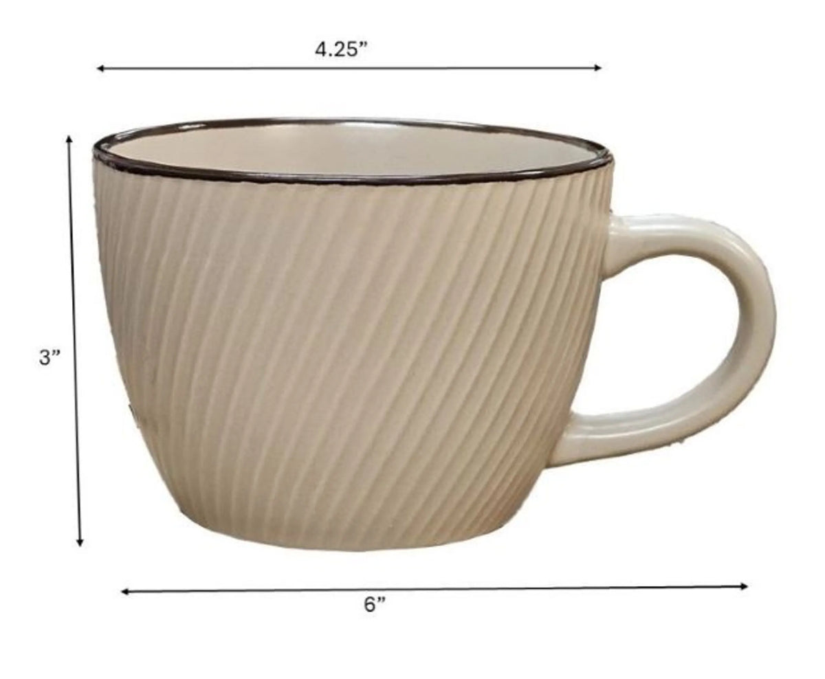 MARCELLE 6PC 16OZ MUG SET W/BLACK STAND In COLOR BOX