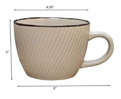 MARCELLE 6PC 16OZ MUG SET W/BLACK STAND In COLOR BOX