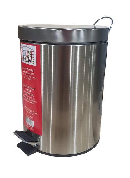 House 2 Home 5 L Stainless Steel Pedal Waste Bin