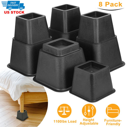 8Pcs Furniture Risers